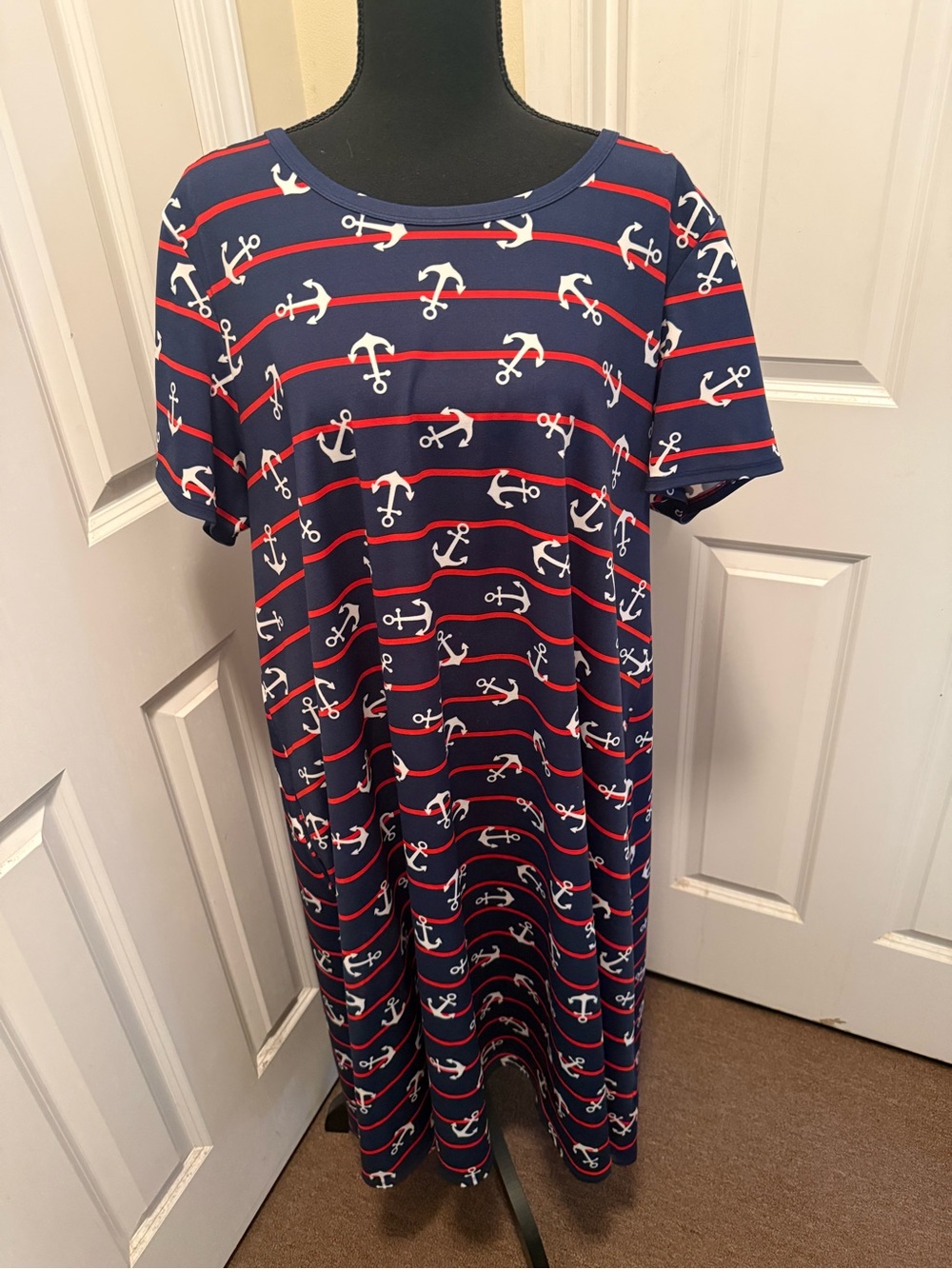 Navy Anchor-Print lularoe dress